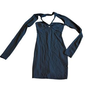 Lioness Black Mini Length Bodycon Dress Long Sleeve Fitted Party Size XS Women's